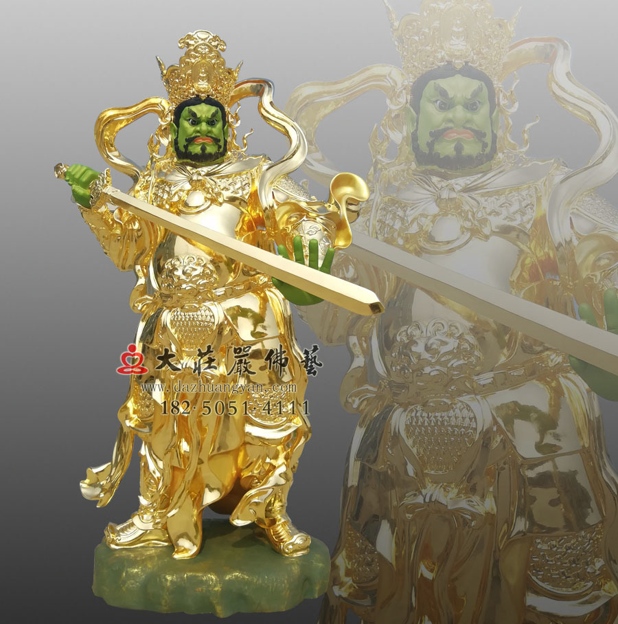 銅雕四大天王之貼金南方增長(cháng)天王
