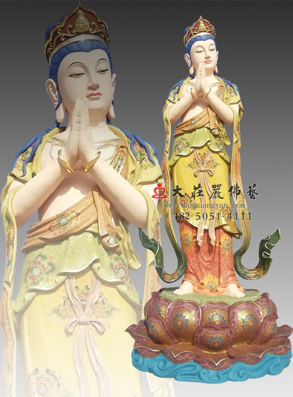 八大菩薩之觀(guān)音菩薩彩繪佛像